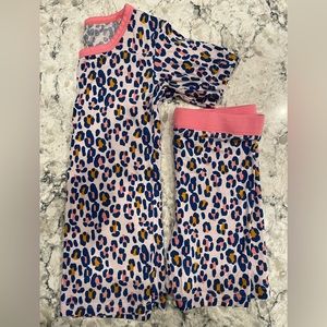Little Sleepies Two Piece Shorts/Tshirt Set 3T Pink Leopard Print